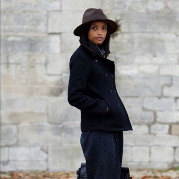 OLD NAVY size small black wool blend blazer coat - Picture 1 of 6